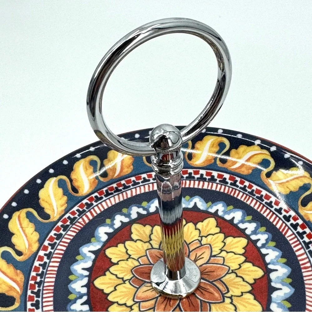 Williams Sonoma Sicily 3-Tiered Italian Majolica Tray Stand